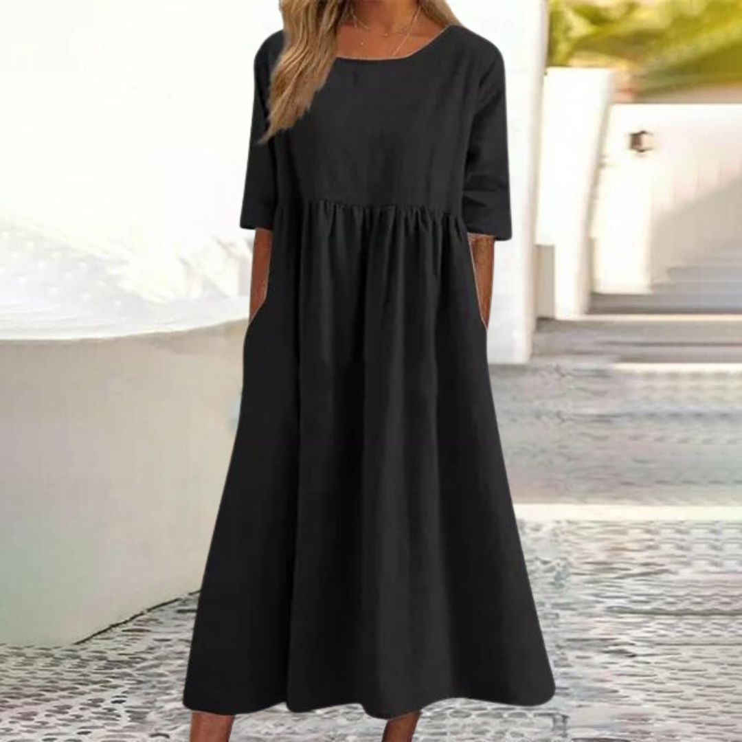 Vestido Liso Algodon - Colección 2024