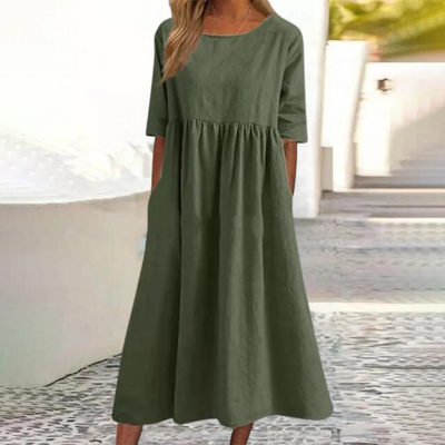 Vestido Liso Algodon - Colección 2024